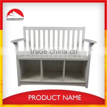 White Wooden Chair With Storage Box, Bench With Storage Box photo-3