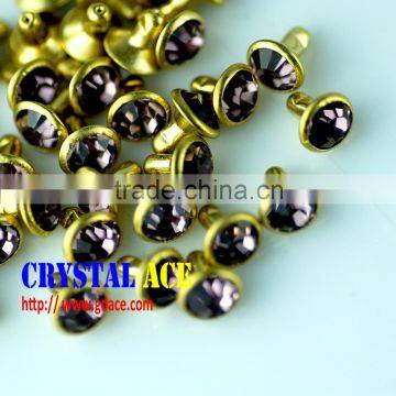 Factory direct sale rhinestone rivets strass rivet cap diamond rivet for clothing