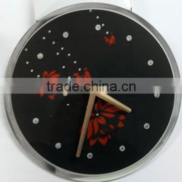 UV Oil 4C Printing Flower Decorative Acrylic Wall Clock