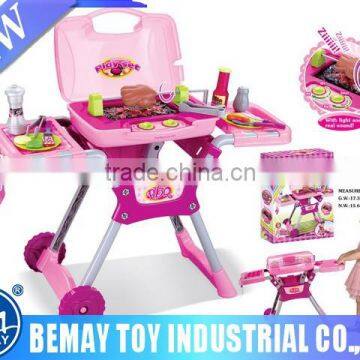 plastic kitchen toy set for kids with light and music BO toy