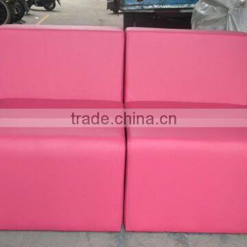 Pink leather hotel sofa XYN442