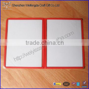 Elegant PVC Leather Menu Covers Cheap