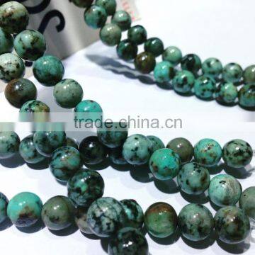 Polished Natural Precious African Turquoise 4-12mm Gemstone Loose Beads photo-2