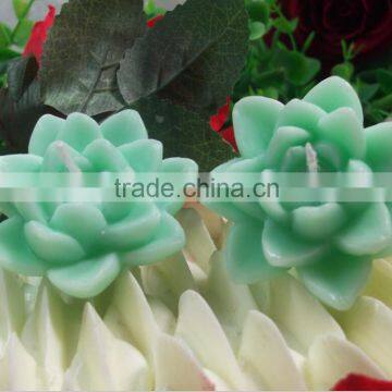 Pink Flower Shaped Birthday Candle/Paraffin Wax Candle With Tin