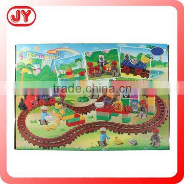 Hot sale kids play blocks smoke train toy sets