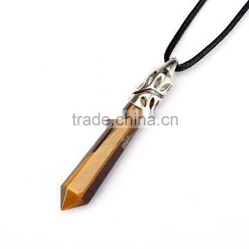 Beautiful 1pcs Yellow Tiger Eye Silver Jewelry Necklace Pendant