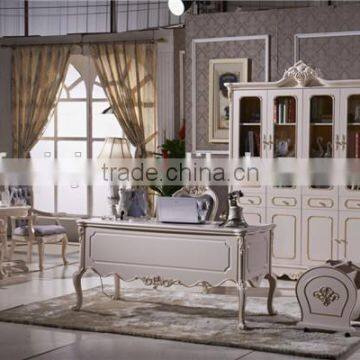 Home Furniture/study Table With Chair and Bookcase / Wooden Carved Furniture Designs / Office Furniture Made in China HTS01