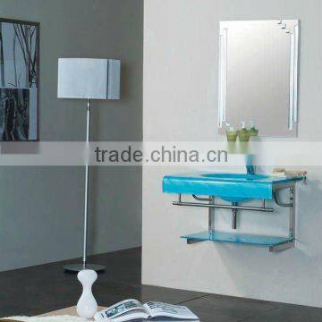 glass vanity/glass sink vanity units/glass vanity tray