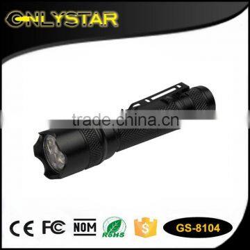 Onlystar GS-8104 Hot sell 4 LED + 2 UV mini portable color changing led torch