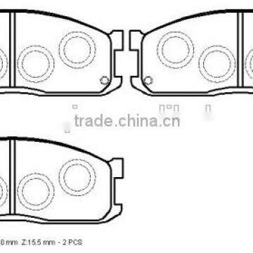 Semi-metal BRAKE PAD MD3047M for Japanese Vehicles