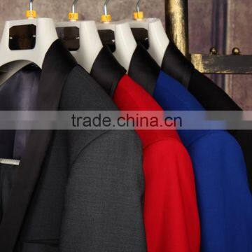 High Quality Perfect 100% Wool Slim Fit Black Indian Wedding Txuedo Suit for Men photo-3