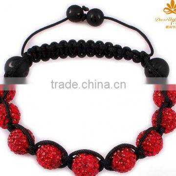 red disco ball shamballa bracelet