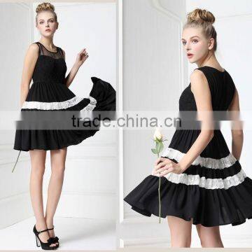 Wholesale Sexy Alibaba Black and White Cake Girls Party Dresses