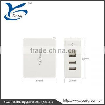 25W 4-Port USB Wall Home Travel Charger Power Adapter, Multi-Port USB Charger SmartID & With Foldable Plug for IPhone 6s / 6 photo-4