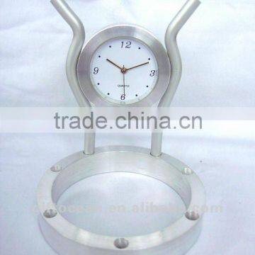 aluminum art metal desk clock,metal art crafts table clock