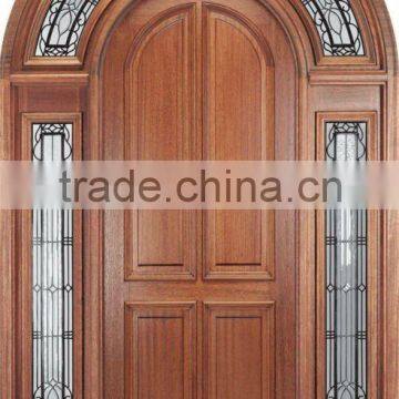 Exterior Latest Design Wooden Doors Round Top DJ-S6002M-6