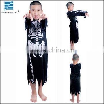 halloween kids bone print skeleton costume