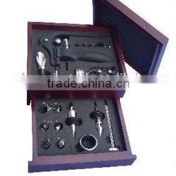 Wine set with wine opener,wine stopper,foil cutter