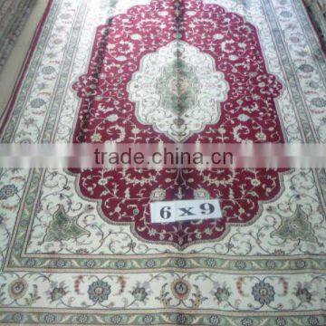 muslim green color handmade carpet