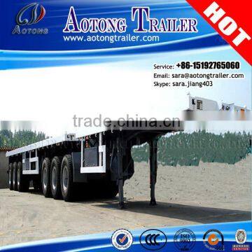 ISO,CCC Certification and Semi-Trailer Type superlink flat deck trailer/ 40ft flatbed tandem interlink semi trailer for sale