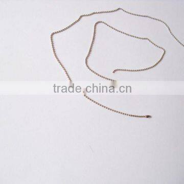 24inch 60cm, 2.4mm Bead Ball Chains, stainless steel,with connector,used as dog tag sets or necklace