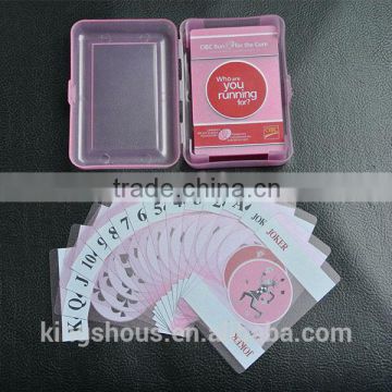 high end custom transparent playing cards for advertising promotional gift casino wholesale