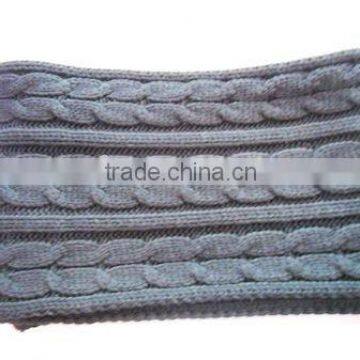 fashion acrylic knitted cable scarf