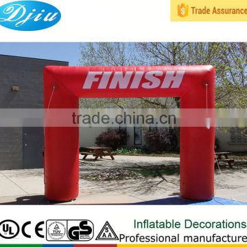 DJ-GM-32 red racing finish inflatable door arch full printing makeup suppliers china