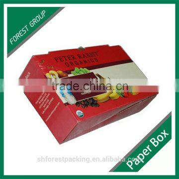 HOT SALE CUSTOMIZED COLORS PRINTING CORRUGATED PAPER BOX FOR FRUIT/VEGETABLES