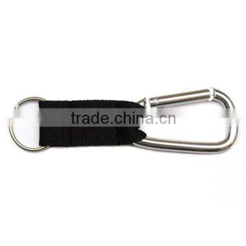 Custom silk screen printed stainless keychain short lanyard