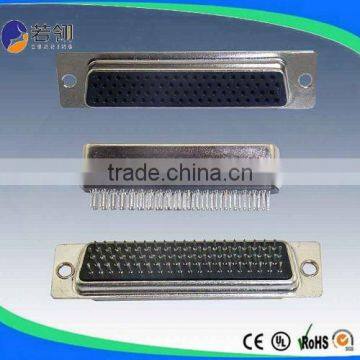 Straight D-Sub 78pin Female Socket PCB Connector Receptacle Type