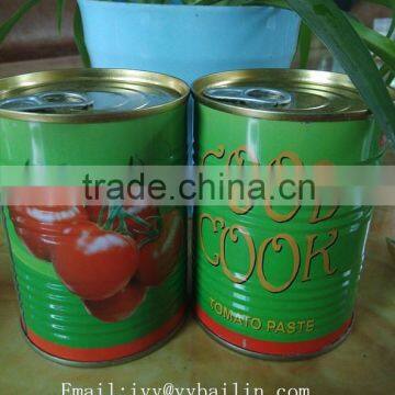 Factory supply high concetrated canned tomato paste 70g-3kg