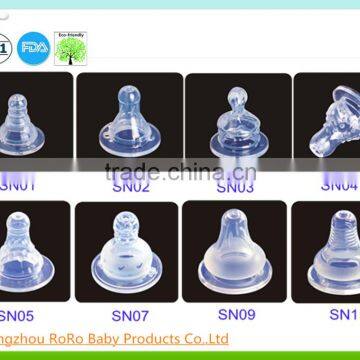 BPA free standard neck silicone baby nipple practical silicone babies nipples