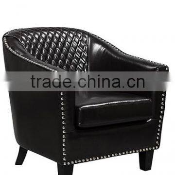 Leather Nail Tub Chair