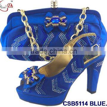 CSB5114 Hot sale good quality ladies italian shoes and bag set to match women