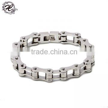 Dongguan Wholesale stainless steel silver 10mm Bicycle chain Personality Bracelet for men