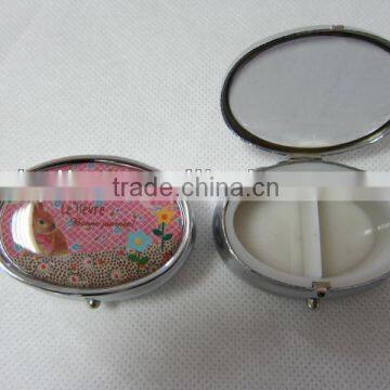 oval shape metal pill box