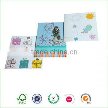 Paper folding blank greeting card for business