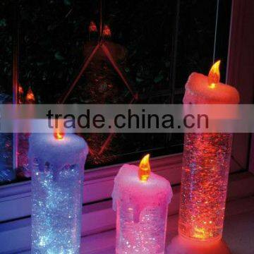 flameless battery operated led plastic candle light christmas vners water filled