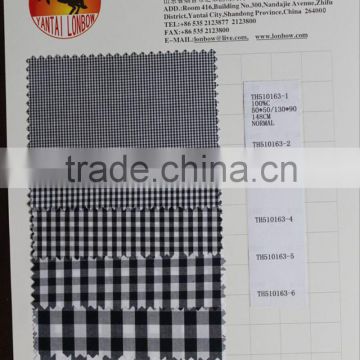 hot selling 100%cotton check shirts fabric