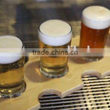 new original bee Serving tray Bamboo Wooden beer Paddle to Hold 4 mini for Party Bamboo beer Flight wholesale