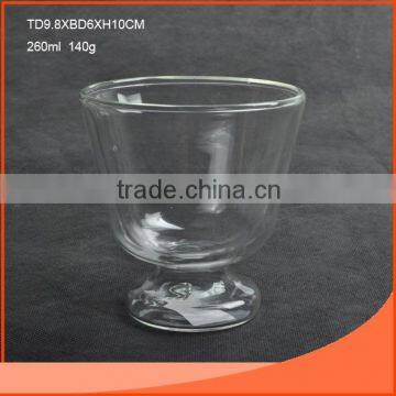 260ml double wall glass cup in shape of goblet                        
                                                                                Supplier's Choice