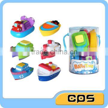 Safety baby rubber bath playing set toys