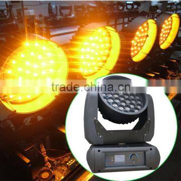 big stage decoration 37x15w RGBWA5in1 led zoom moving wash light