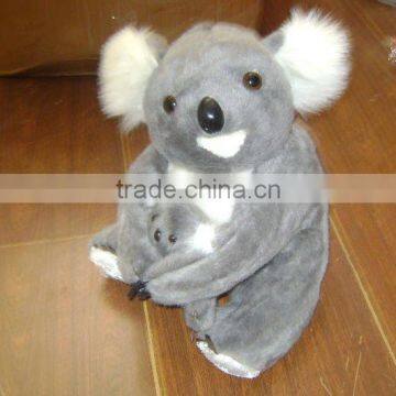 100% polyester plush koala with nursed baby