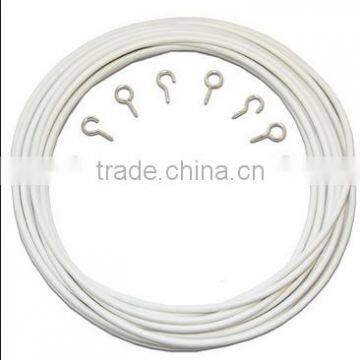 white curtain wire for hanging net curtain and voile