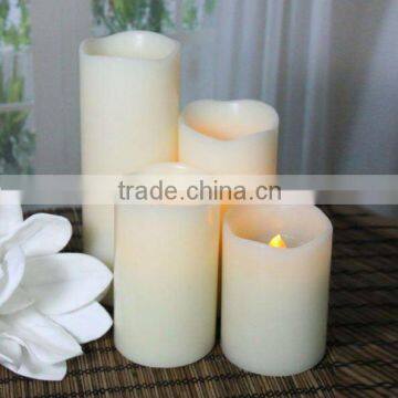 Pillar Crater Shaped Wax LED Candle Suitable for Dinner Parties