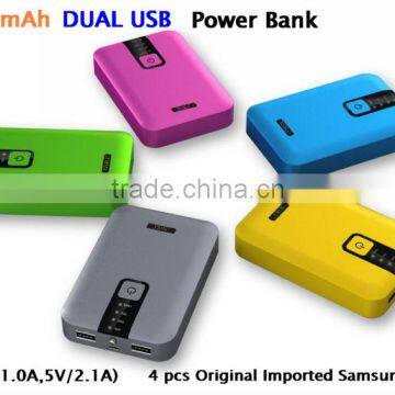 For Samsung 18650 Batteries Dual USB Power Bank 10400mAH