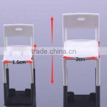 plastic unpaint white scale model chair in factory price