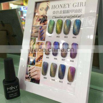15ml Chameleon Cat Eye Gel Nail Polish Soak Off UV Color Gel, Salon Beauty Cat Eye Varnish photo-2